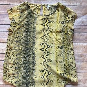 Joie Snake skin blouse with chest pocket